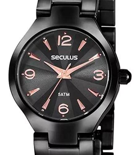 Reloj Seculus 20873lpsvps2 Para Mujer Color De La Correa Negro Color