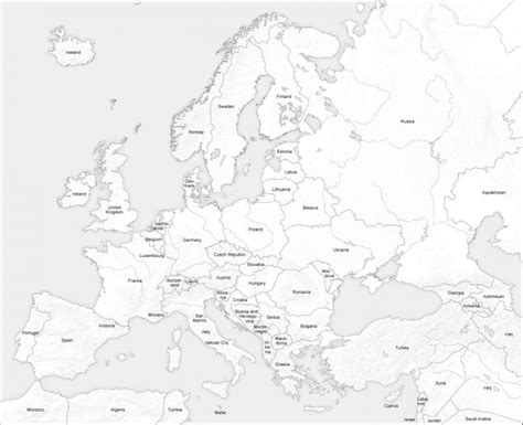 Mapa De Europa Político 🥇 ImÁgenes Mapas Del Continente Europeo