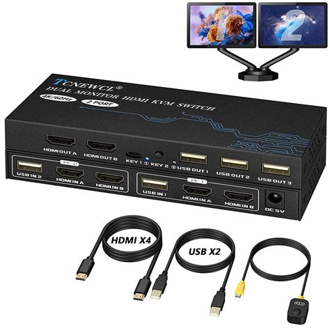 Amazon Kvm Switch Monitors Computers K Hz Dual Monitor