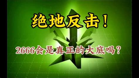 A股探底回升，盘中实现惊天大逆转！2666会是真正的大底吗？ Youtube