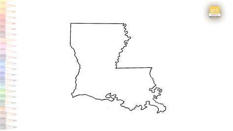 Louisiana Map Drawing Easy Drawing Tutorials How To Draw Louisiana