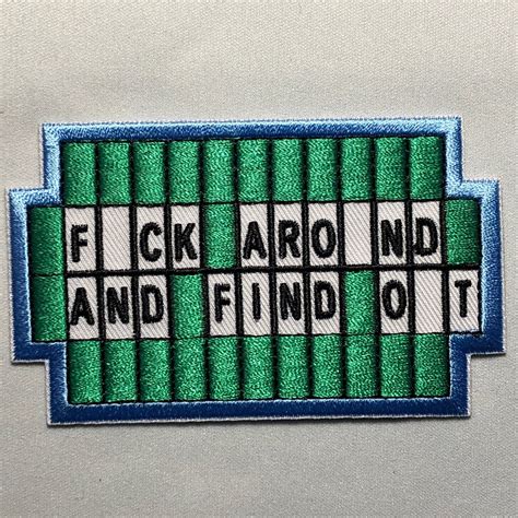 Fuck Around And Find Out Fafo Morale Patch Tactical Uniform Badge Bag