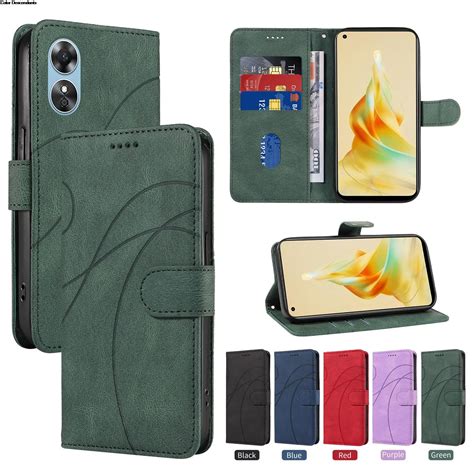 Oppoa17 A 17 Cph2477 Wallet Flip Case For Oppo A17 Cover Luxury Leather