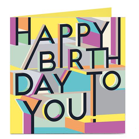 Buy Personalised Bright Ideas Card Multi Coloured Happy Birthday To