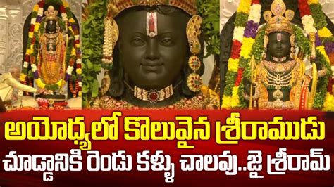 అయోధ్య లో కొలువైన శ్రీ రాముడు🙏చూడ్డానికి రెండు కళ్ళు చాలవు Ayodhya Ram Mandir Pran