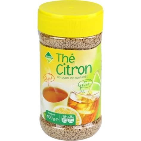 Thé au citron instantané 400g Leader Price Cdiscount Au quotidien