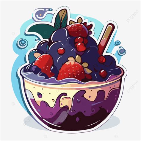 Cartoon Blond Summer Fruit Dessert In Water Bowl Vector Strawberry