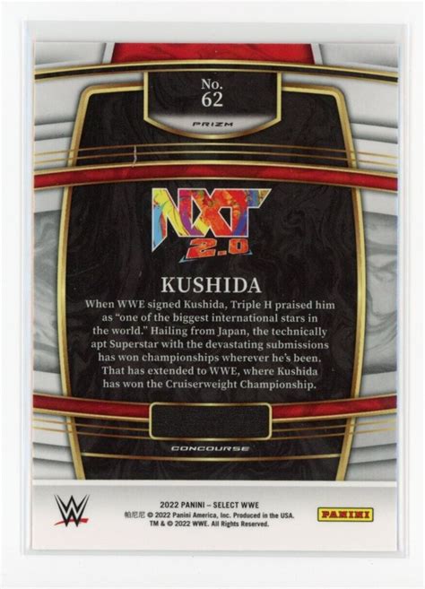 Kushida Panini Select Wwe Concourse Orange Flash Prizm Ebay