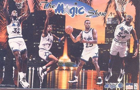 1995 Orlando Magic Collage Original Starline Poster OOP Shaquille O