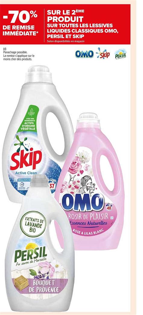 Offre Les Lessives Liquides Classiques Omo Persil Et Skip Chez