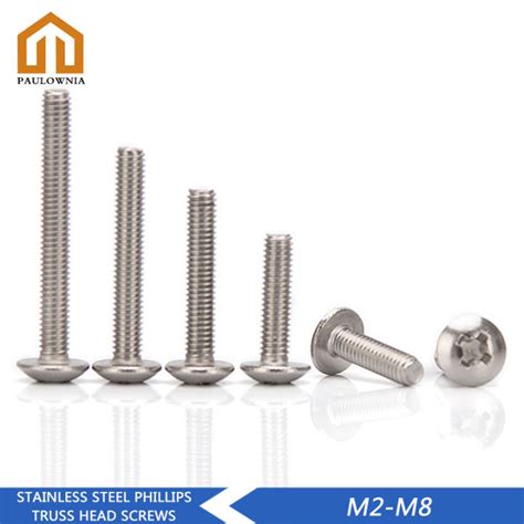 Stainless Steel Cross Head Recessed Truss Head Machine Screws M M