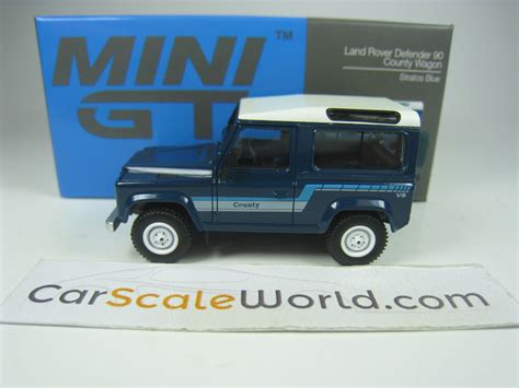 Land Rover Defender Country Wagon Lhd Mini Gt Stratos Blue