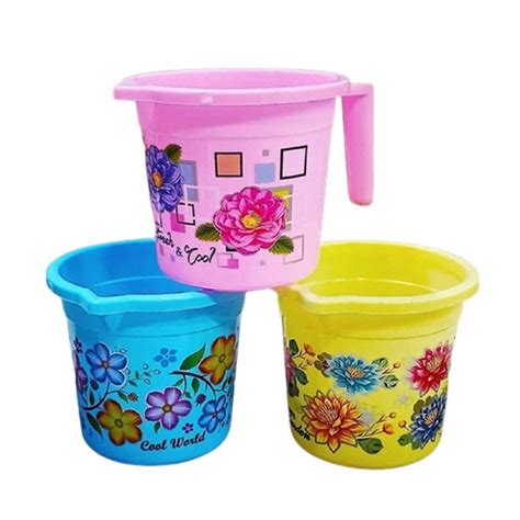 Polypropylene Floral Print Plastic Mugs For Household Capacity