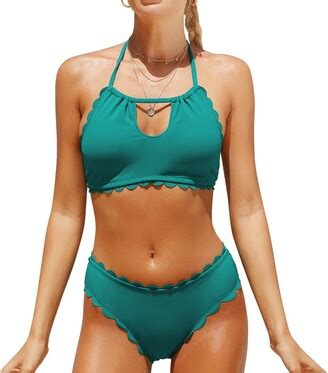 Charmleaks Bikini Set Halter High Neck Swimsuits Women Full Piece