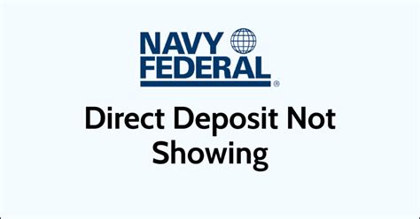 How To Fix Navy Federal Direct Deposit Not Showing Networkbuildz