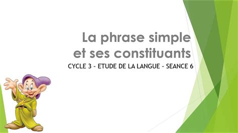 La Phrase Simple Et Ses Constituants Cycle 3 YouTube