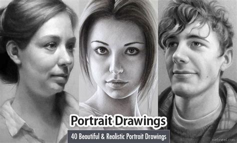 40 Beautiful And Realistic Portrait Drawings For Your Inspiration