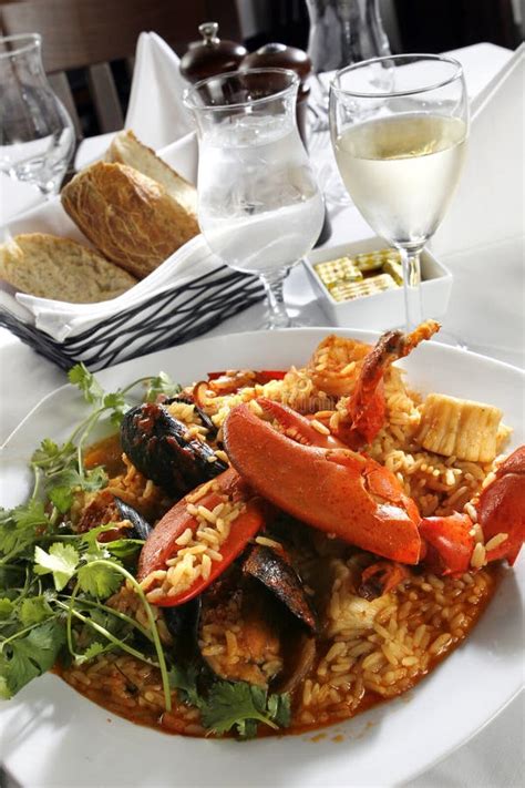 Seafood rice paella style stock image. Image of gourmet - 9403201