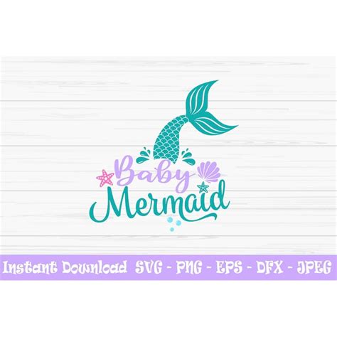 baby mermaid svg, summer svg, mermaid svg, baby kids svg, Dx - Inspire ...