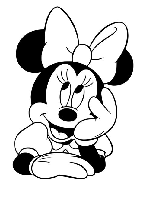 Minnie Raton Divertida Para Colorear Imprimir E Dibujar Coloringonly