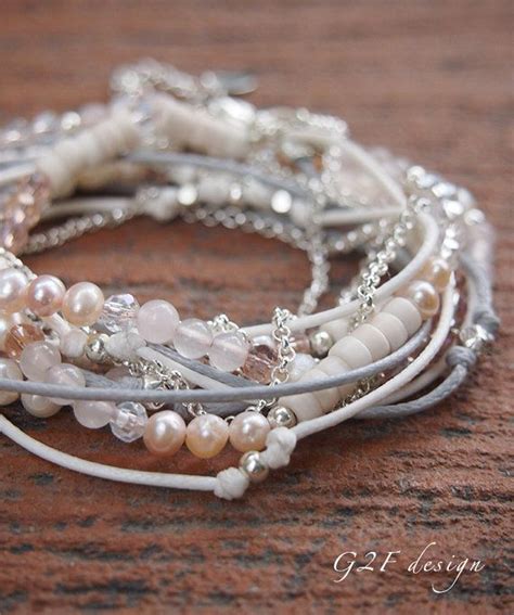 White Mix Wrap Bracelet Boho Wrap Bracelet Beadwork Bracelet Beadwork