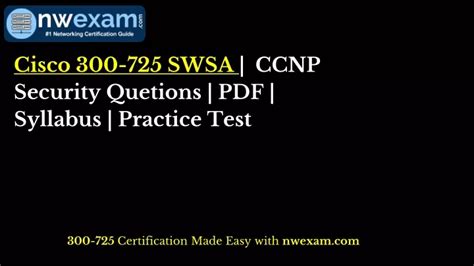 Ppt Cisco Swsa Ccnp Security Quetions Pdf Syllabus