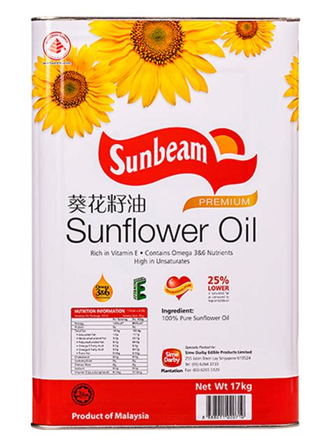 Sunbeam Sunflower Oil Sime Darby Oils Professional