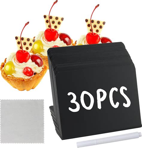 Amazon MAHIONG 30 Pack 4 X 3 Inch Mini Chalkboard Signs For Food