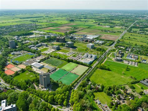 Aerial View Wageningen University Research Wageningen Gelderland