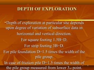 Soil exploration/Investigation method, purpose depth of exploration (Usefulsearch.org) (useful ...