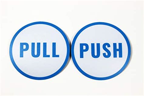 Buy Push Pull Door Sign Stickers 4 Round Push Pull Signs Set Of 2