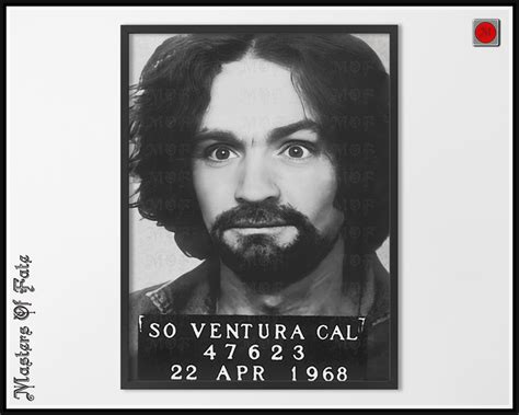 Charles Manson Mugshot Poster True Crime American History - Etsy Ireland