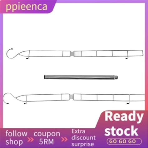 Ppieenca Stainless Steel Hanging Closet Rod Adjustable Extender