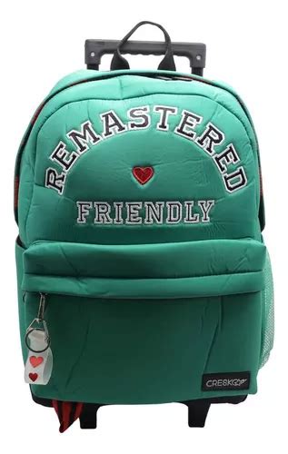 Mochila Cresko Friendship Carrinho Cor Verde Design De Tecido