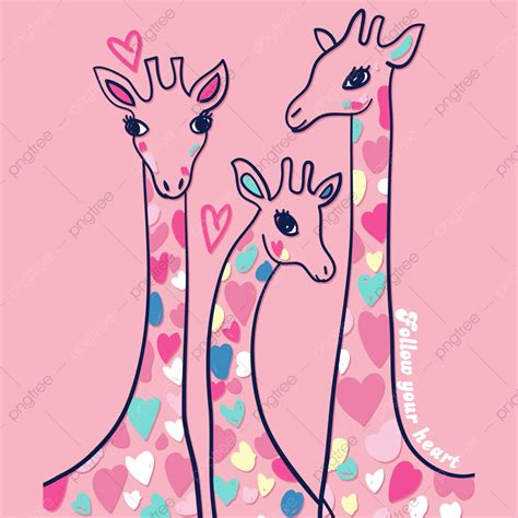 T Shirt Printing Vector PNG Images Hand Drawn Cute Giraffe For T Shirt