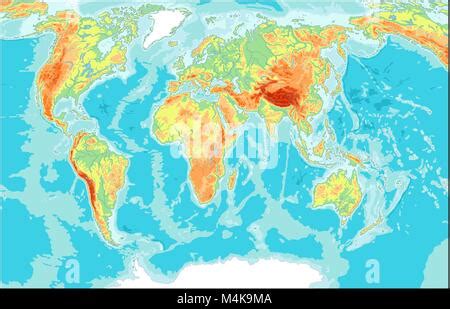 Africa Fisico Mappa Immagine E Vettoriale Alamy