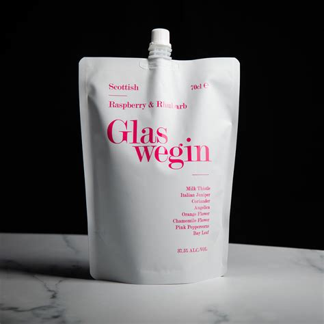 Glaswegin Raspberry And Rhubarb Gin Refill Pouch 70cl