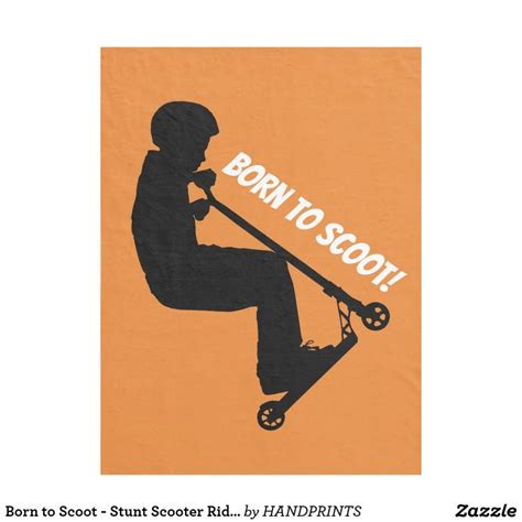 Born To Scoot Stunt Scooter Rider Fleece Blanket Zazzle Scooter