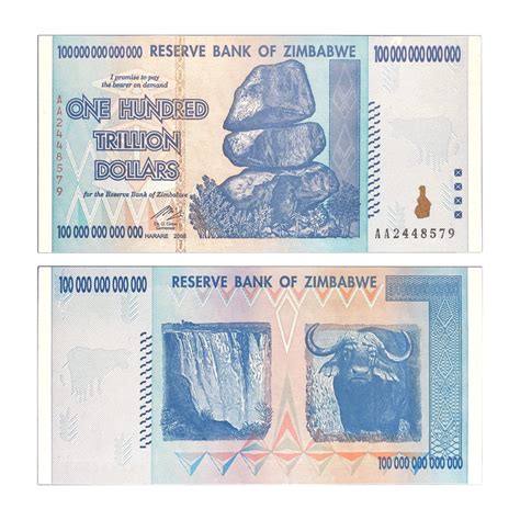 Zimbabwe 100 Trillion Dollar Bill