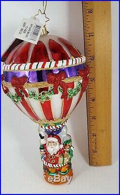 Christopher Radko Skyward Bound Santa Hot Air Balloon Ornament C 2010 Christopher Radko
