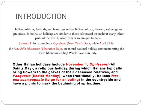 Italian festivities and festivals | PPT