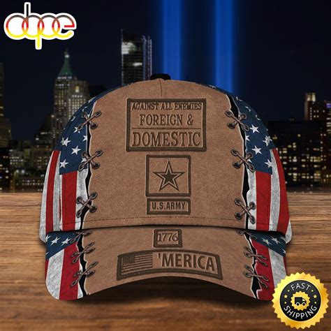 Veteran American Flag Hat Proud Us Military Us Army Cap 1776 American