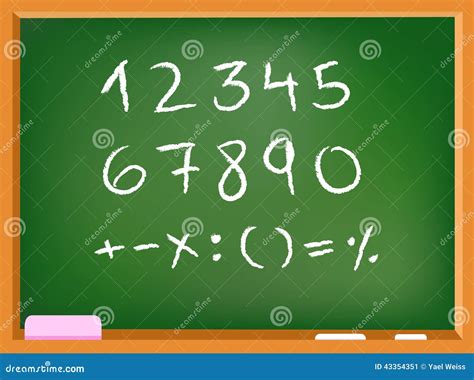 Chalkboard Numbers Stock Vector Illustration Of Chalk 43354351