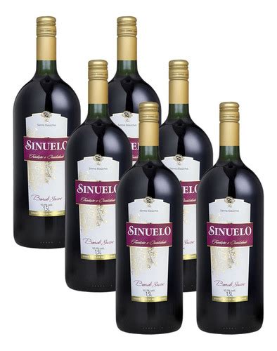 Vinho Bordô De Mesa Suave Sinuelo Caixa 6 X 1 5l Frete grátis