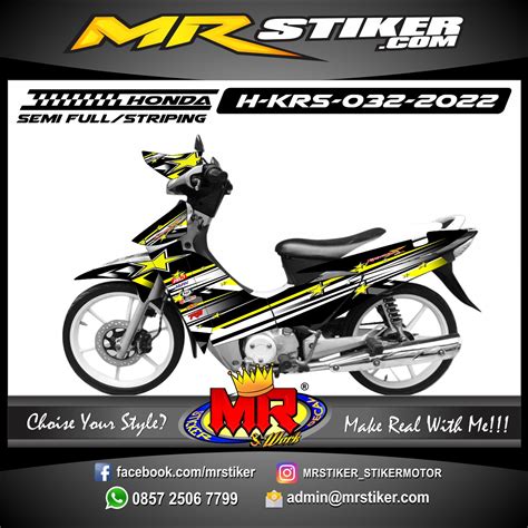 Stiker Motor Decal Honda Supra X Splat Fullcolor Brush Fullbody