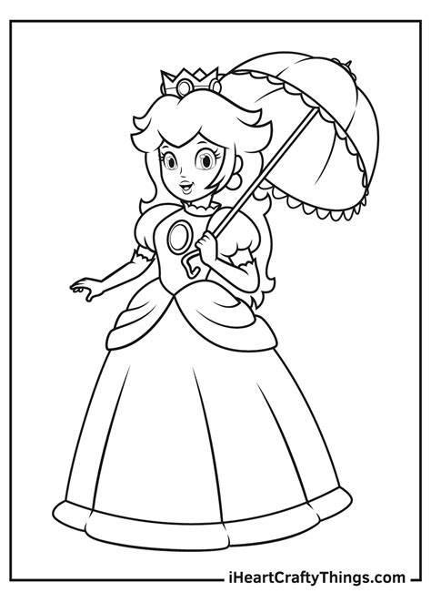 Super Mario Princess Peach Coloring Pages 826