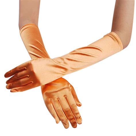 Kscykkkd Gloves Womens Satin Long Gloves Opera Wedding Bridal Evening Party Prom Gloves Or