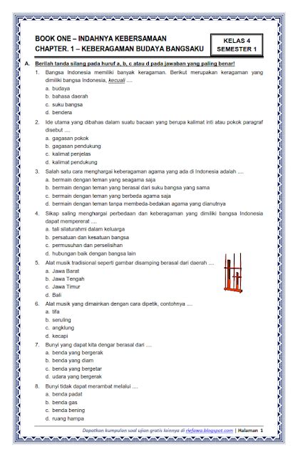 Soal Dan Pembahasan Ipa Kelas 4 Sd Zenius