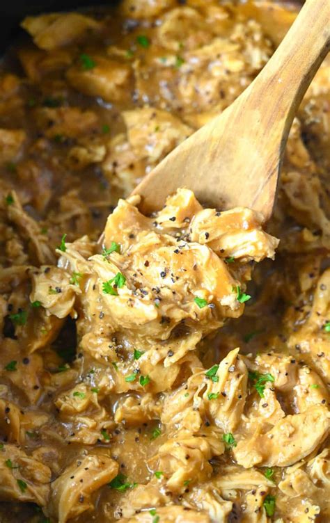 Easy Slow Cooker Chicken And Gravy Butter Your Biscuit