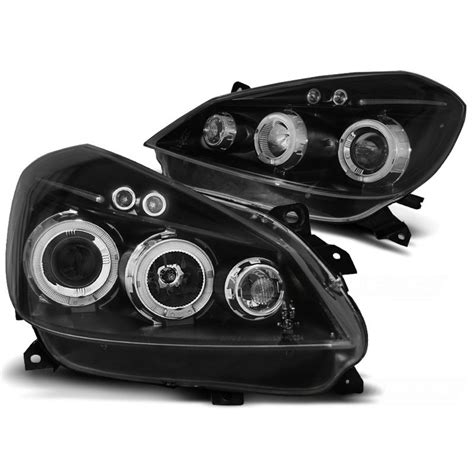 Phares Avant Renault Clio Noir Angel Eyes Prix Discount